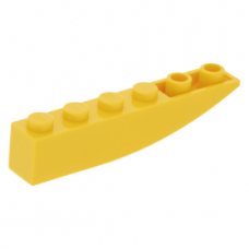 LEGO tetőelem fordított íves 6×1, sárga (42023)